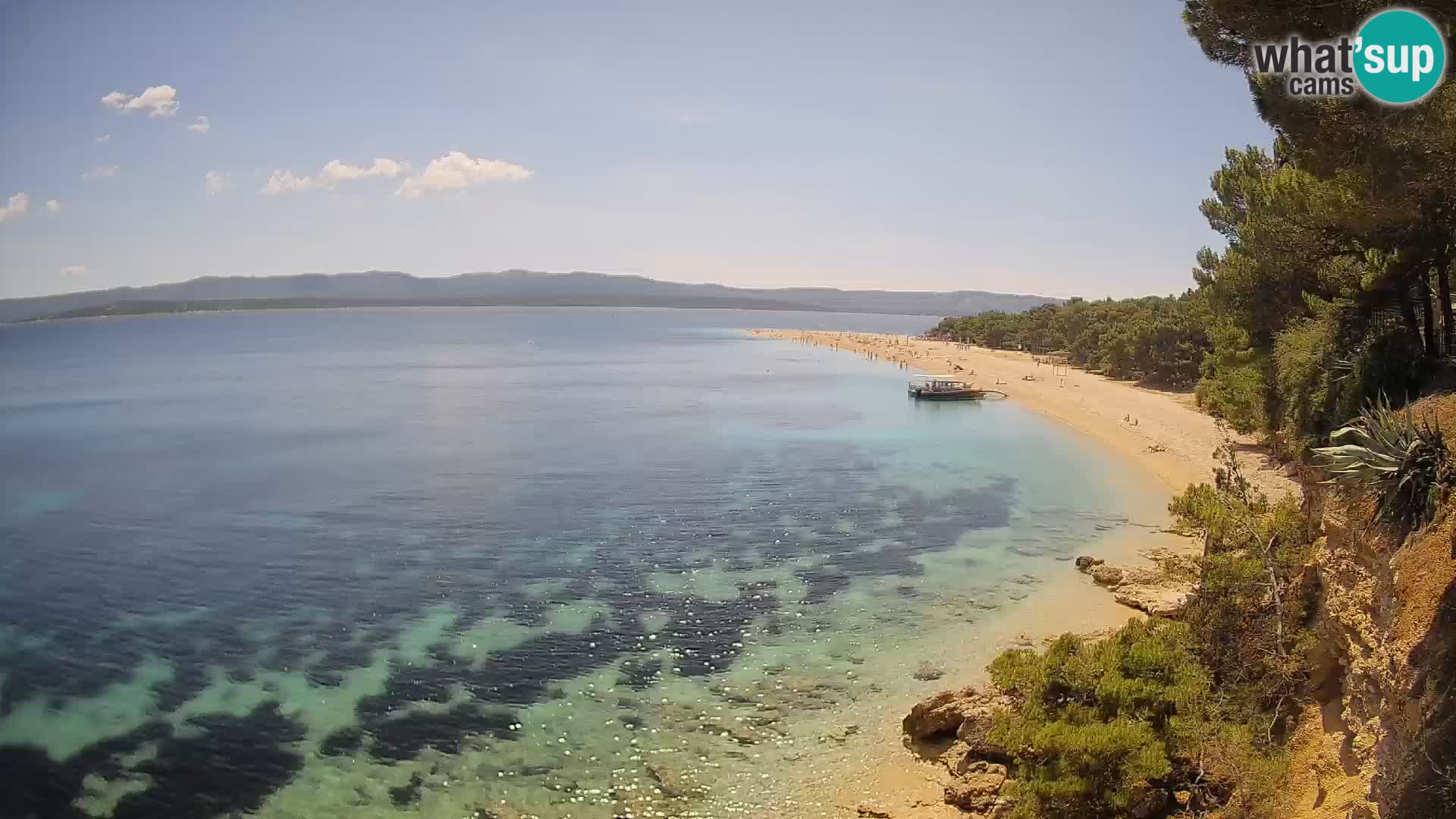 Webcam Bol Zlatni Rat – Vista en vivo desde la isla de Brač