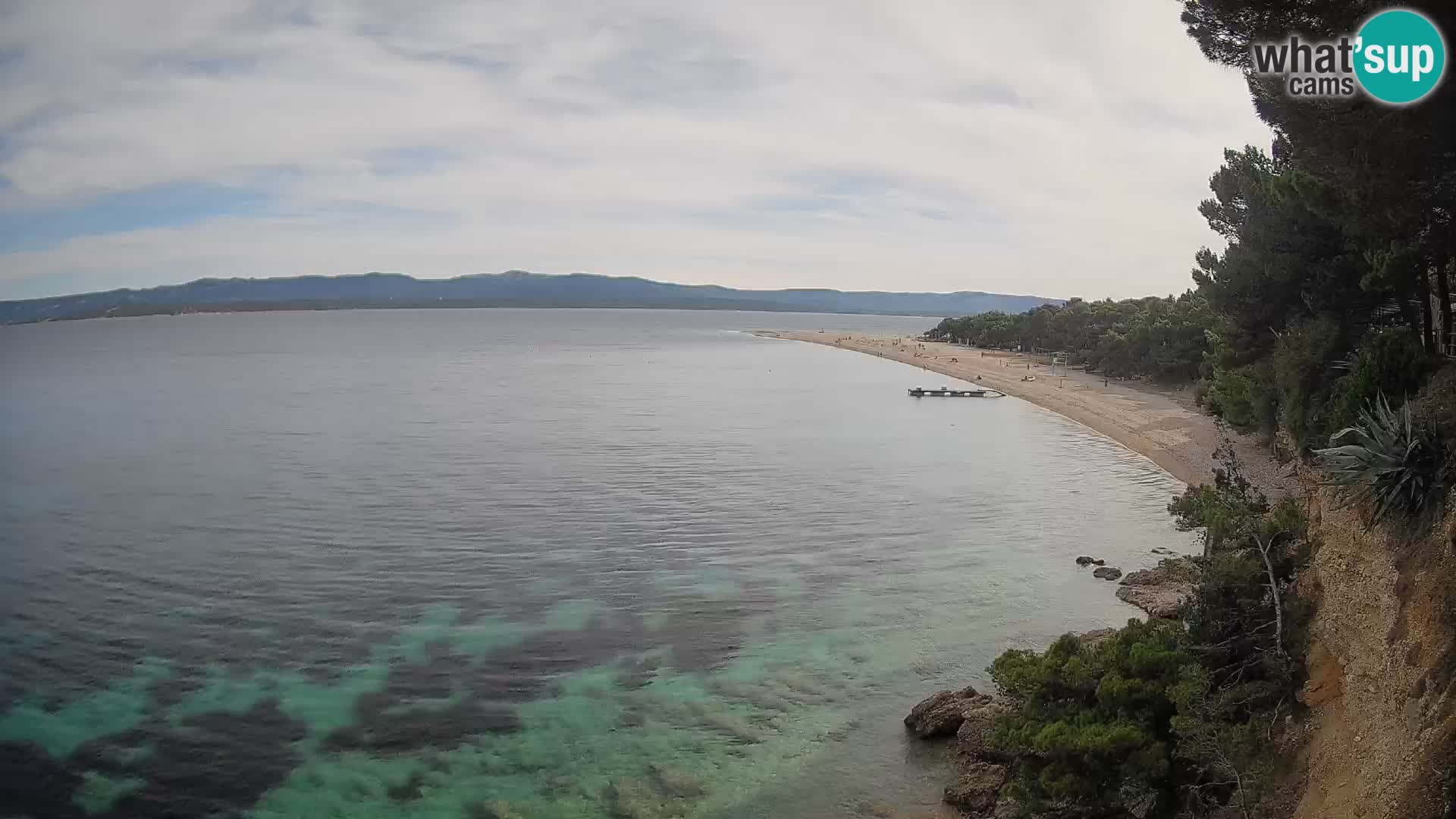 Spletna kamera Bol Zlatni Rat – Pogled v živo z otoka Brač