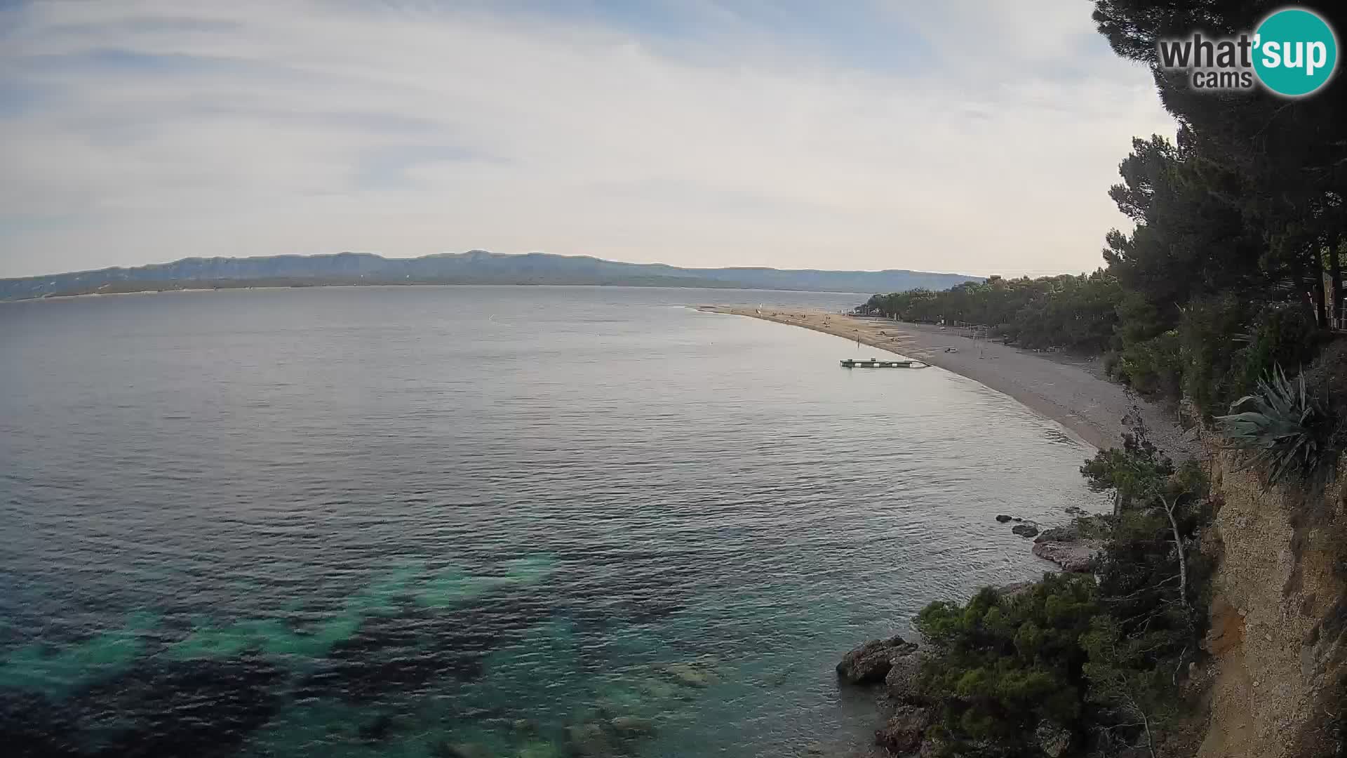 Webcam Bol Zlatni Rat – Vista en vivo desde la isla de Brač