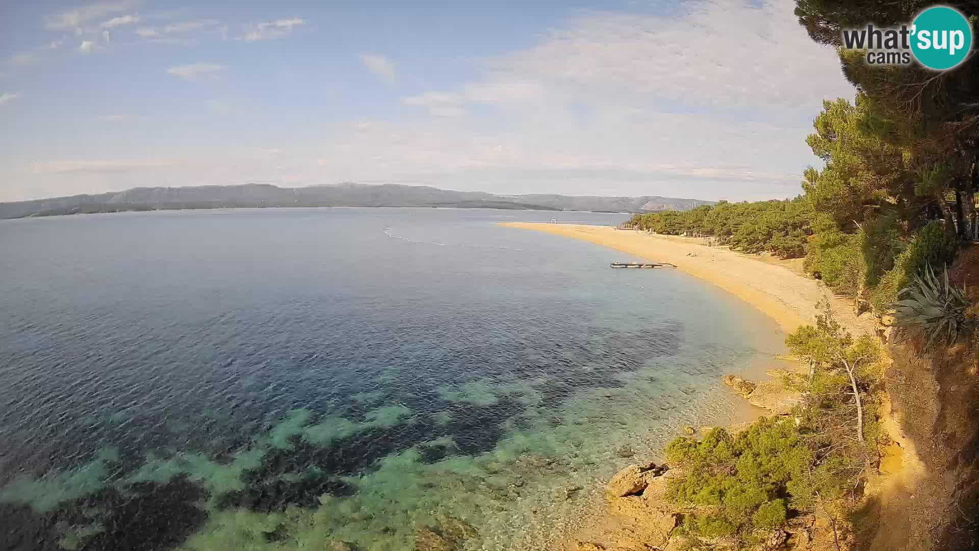 Webcam Bol Zlatni Rat – Vista en vivo desde la isla de Brač