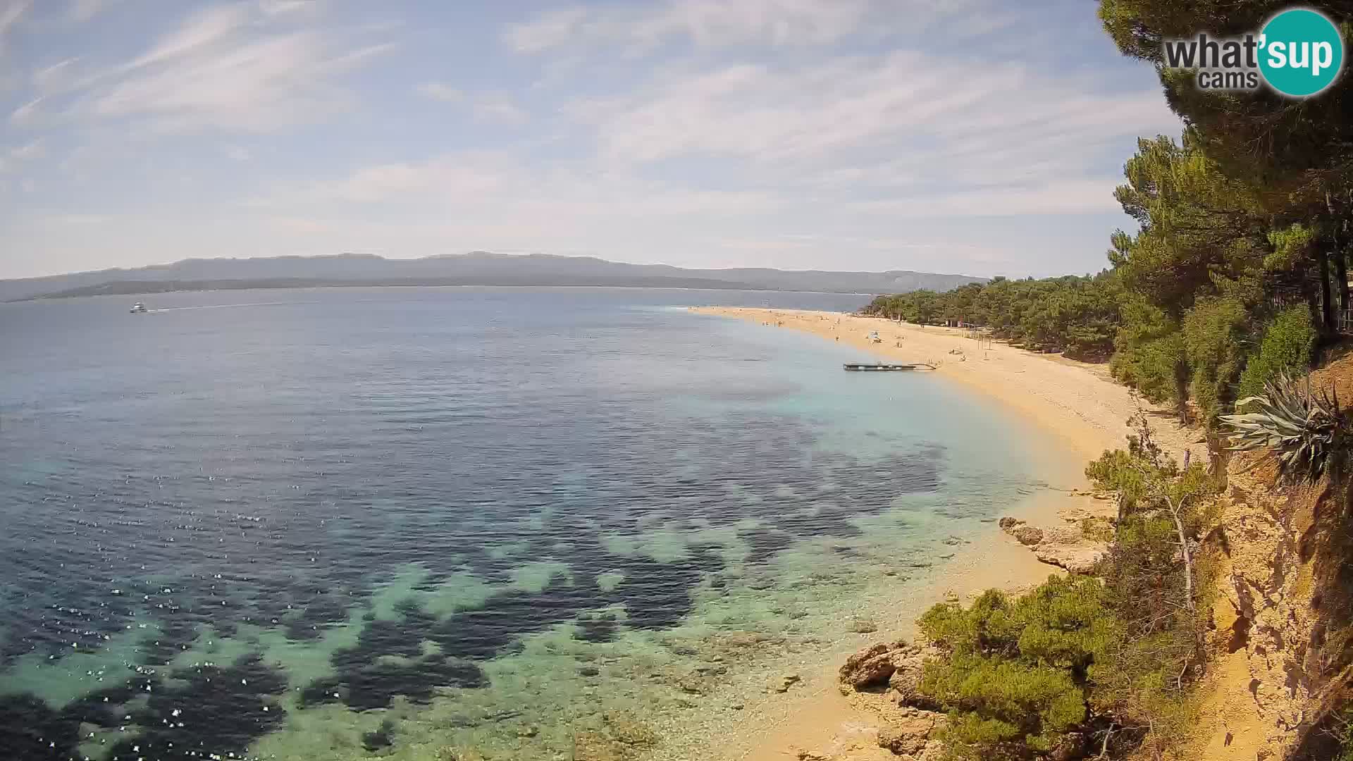Webcam Bol Zlatni Rat – Vista en vivo desde la isla de Brač