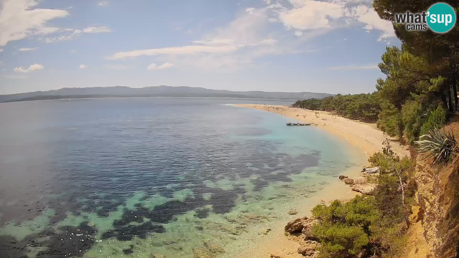 Spletna kamera Bol Zlatni Rat – Pogled v živo z otoka Brač