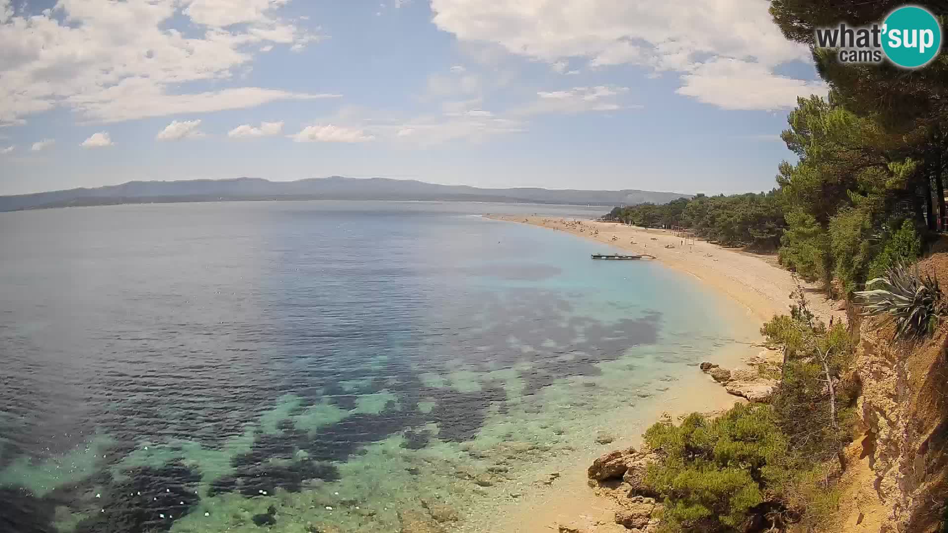 Webcam Zlatni Rat Bol – Liveblick vom berühmten Strand auf Brač