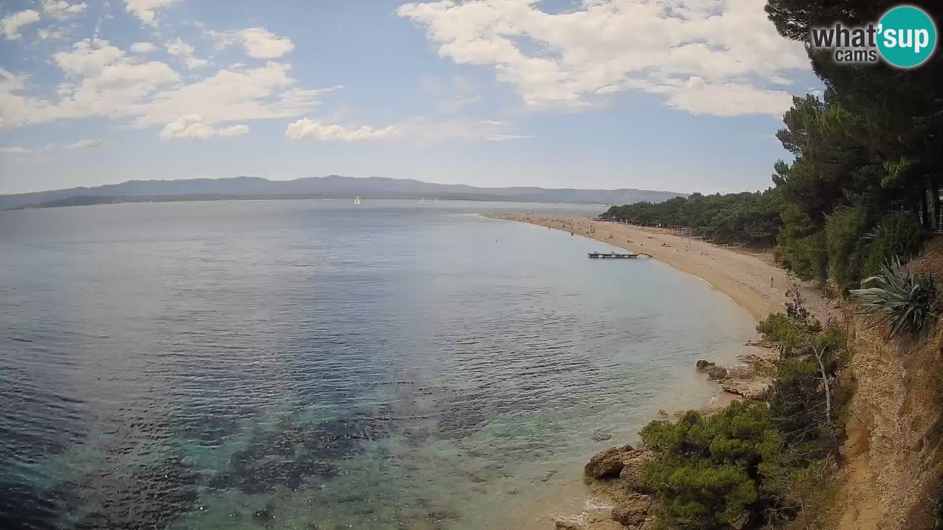 Webcam Bol Zlatni Rat – Vista en vivo desde la isla de Brač