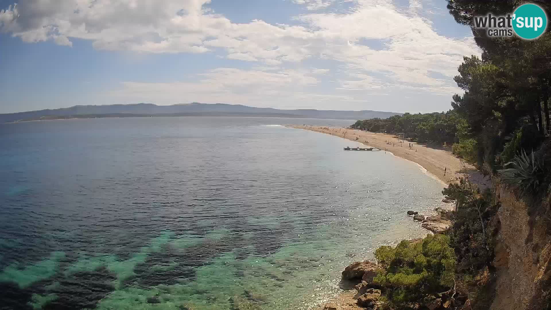 Webcam Zlatni Rat Bol – Liveblick vom berühmten Strand auf Brač
