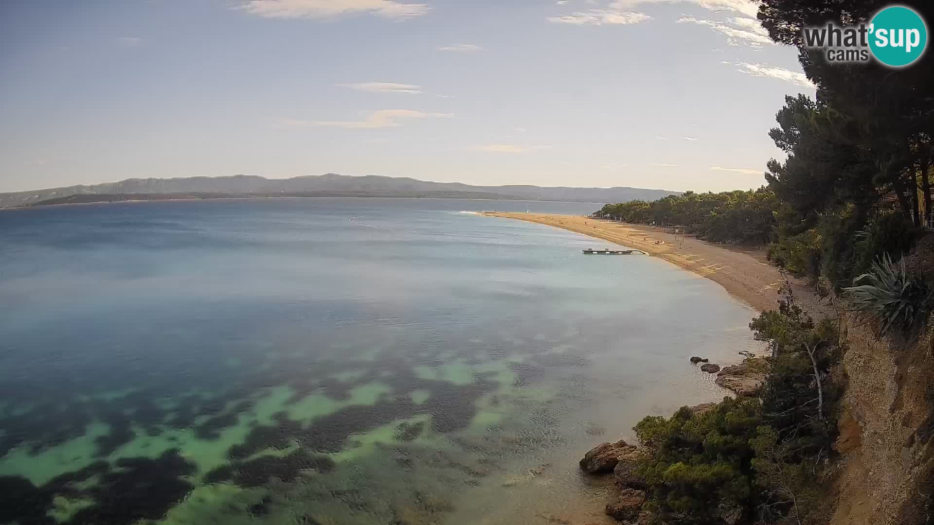 Spletna kamera Bol Zlatni Rat – Pogled v živo z otoka Brač