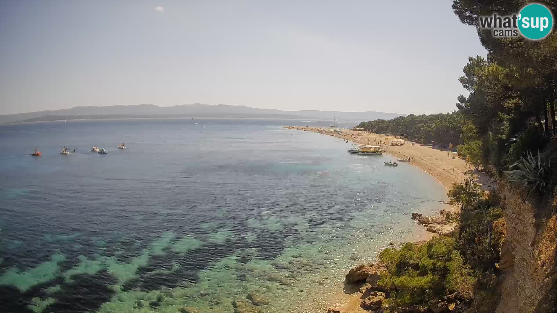 Webcam Zlatni Rat Bol – Liveblick vom berühmten Strand auf Brač