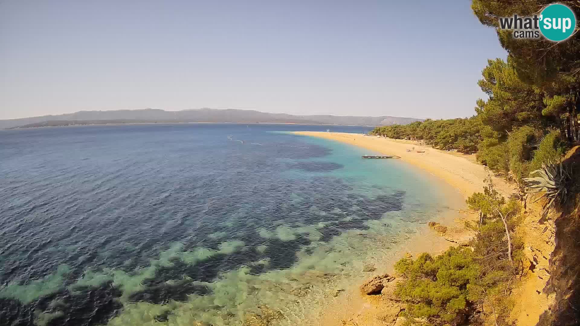 Spletna kamera Bol Zlatni Rat – Pogled v živo z otoka Brač