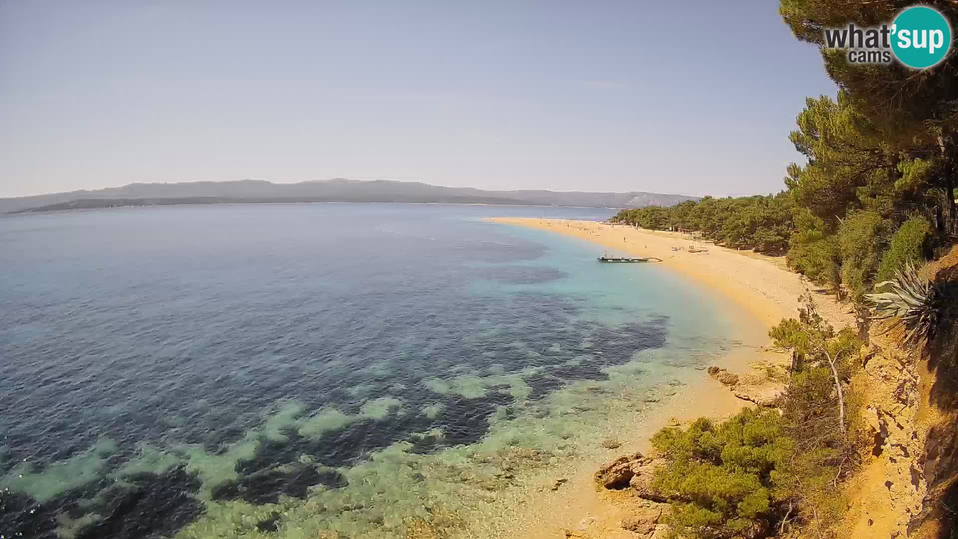 Spletna kamera Bol Zlatni Rat – Pogled v živo z otoka Brač