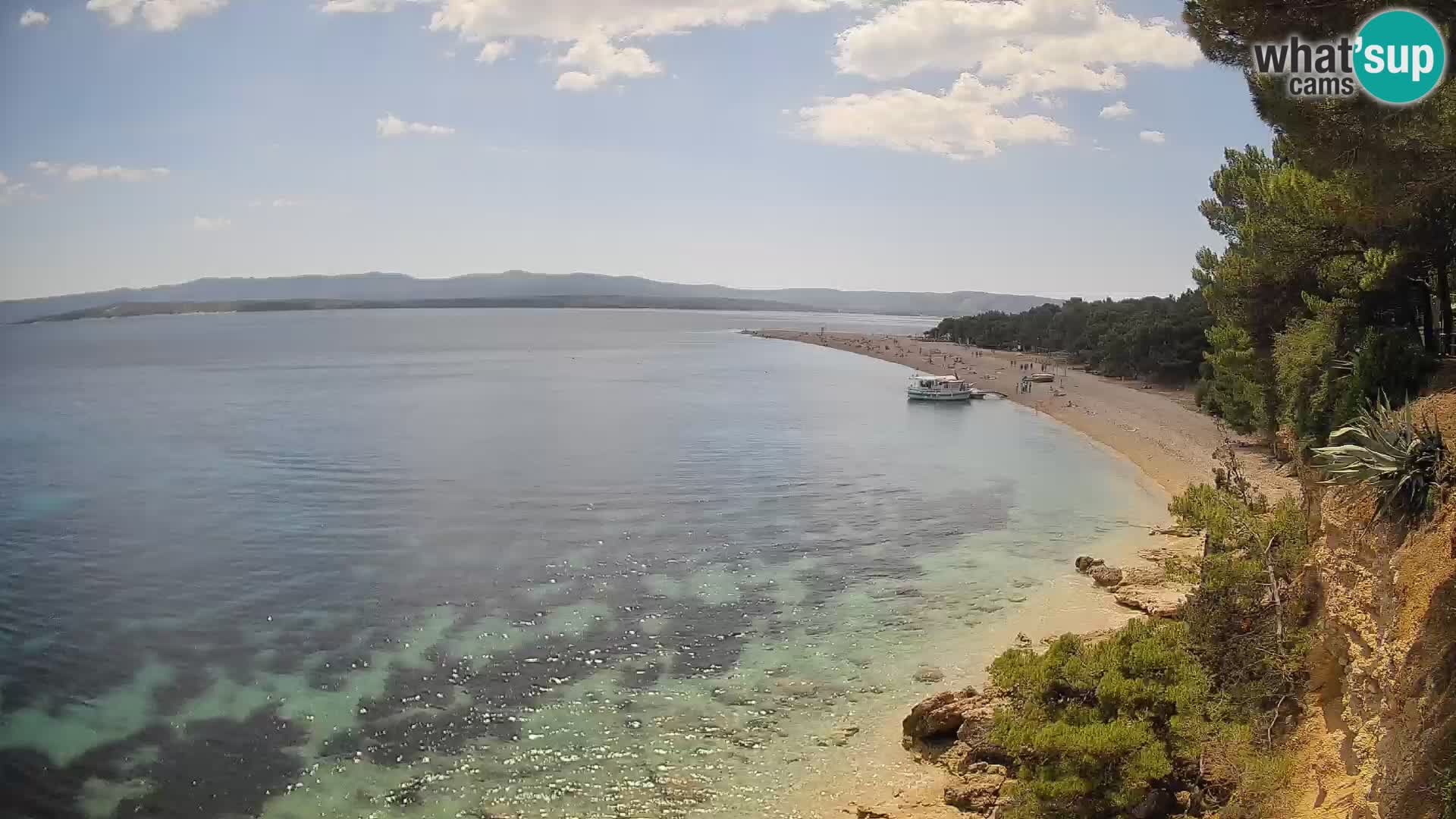 Webcam Bol Zlatni Rat – Vista en vivo desde la isla de Brač