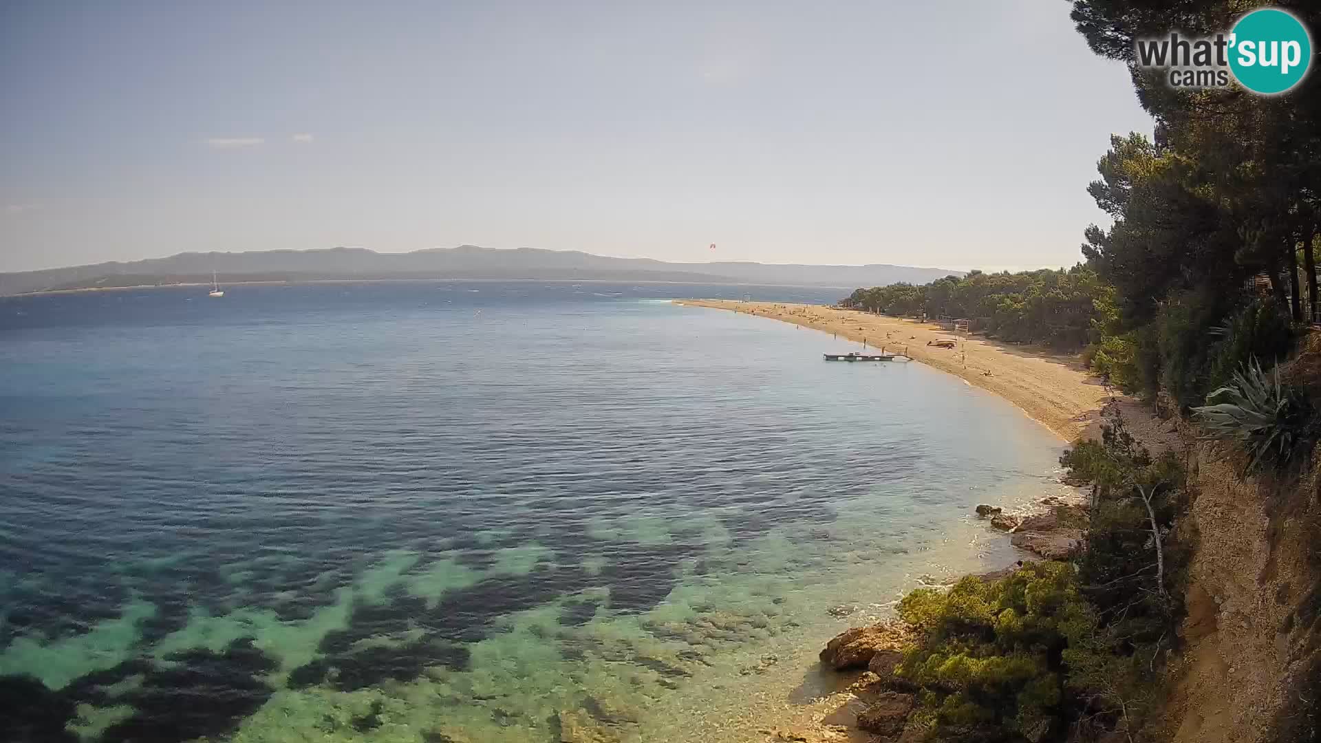 Webcam Bol Zlatni Rat – Vista en vivo desde la isla de Brač