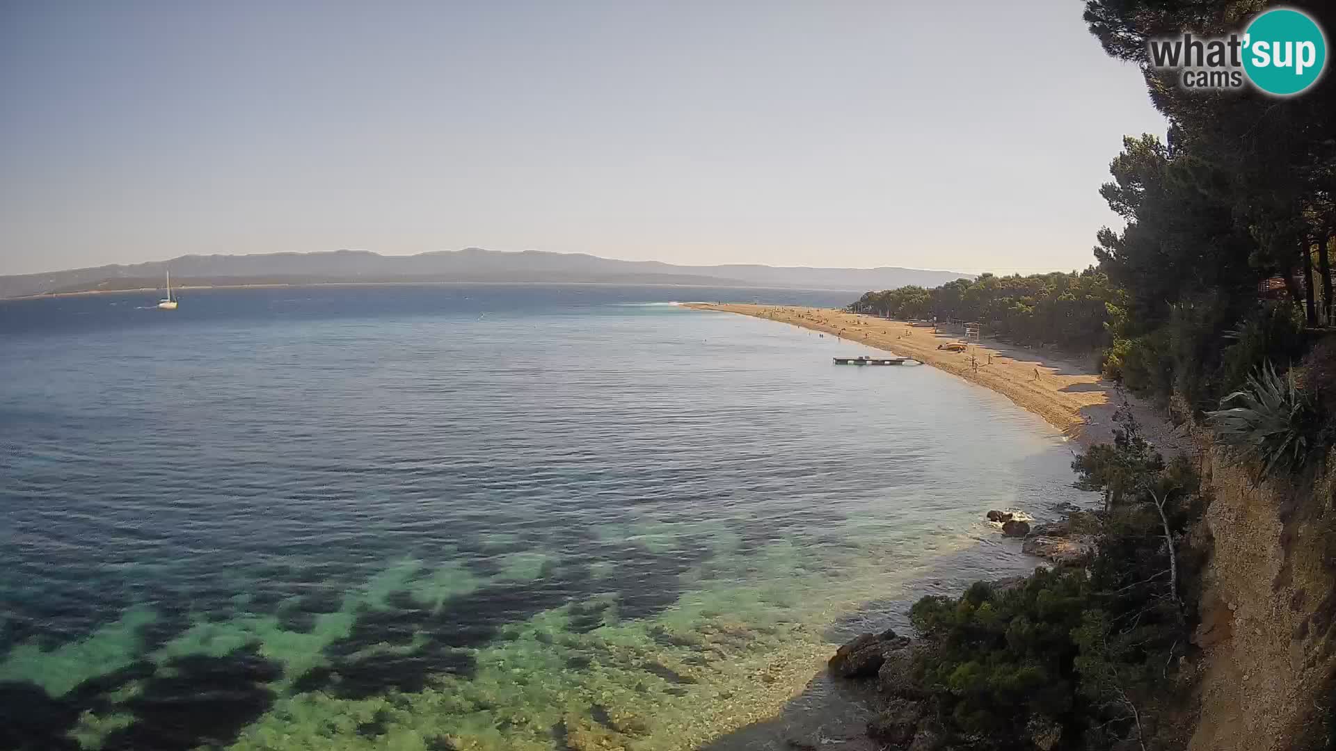 Webcam Zlatni Rat Bol – Liveblick vom berühmten Strand auf Brač
