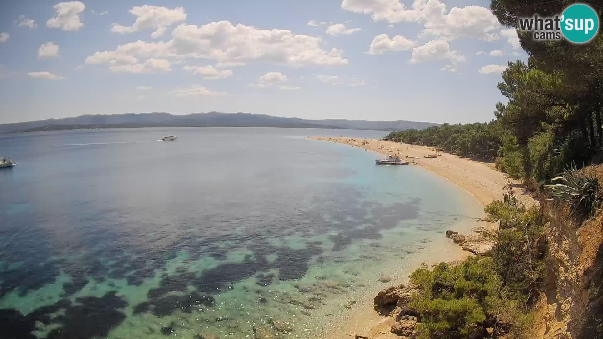 Webcam Zlatni Rat Bol – Liveblick vom berühmten Strand auf Brač