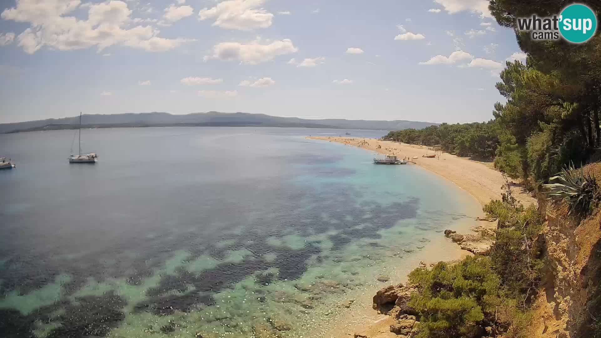 Webcam Zlatni Rat Bol – Liveblick vom berühmten Strand auf Brač