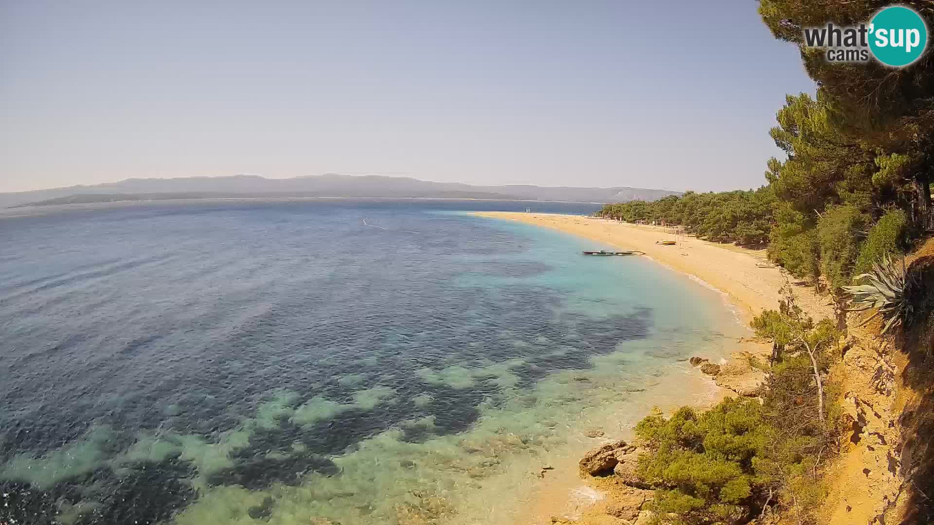 Spletna kamera Bol Zlatni Rat – Pogled v živo z otoka Brač