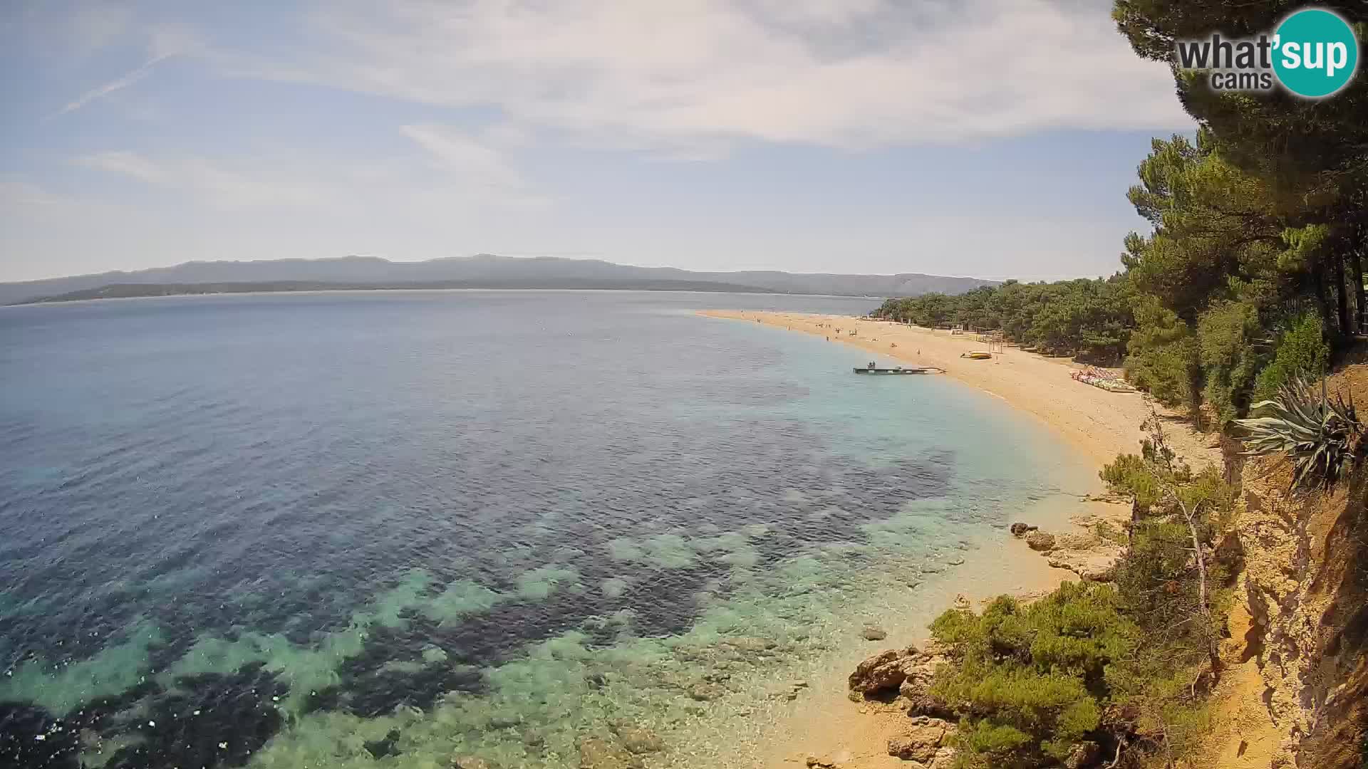 Webcam Zlatni Rat Bol – Liveblick vom berühmten Strand auf Brač