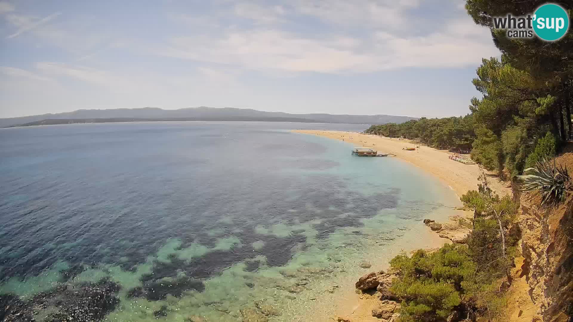 Webcam Zlatni Rat Bol – Liveblick vom berühmten Strand auf Brač