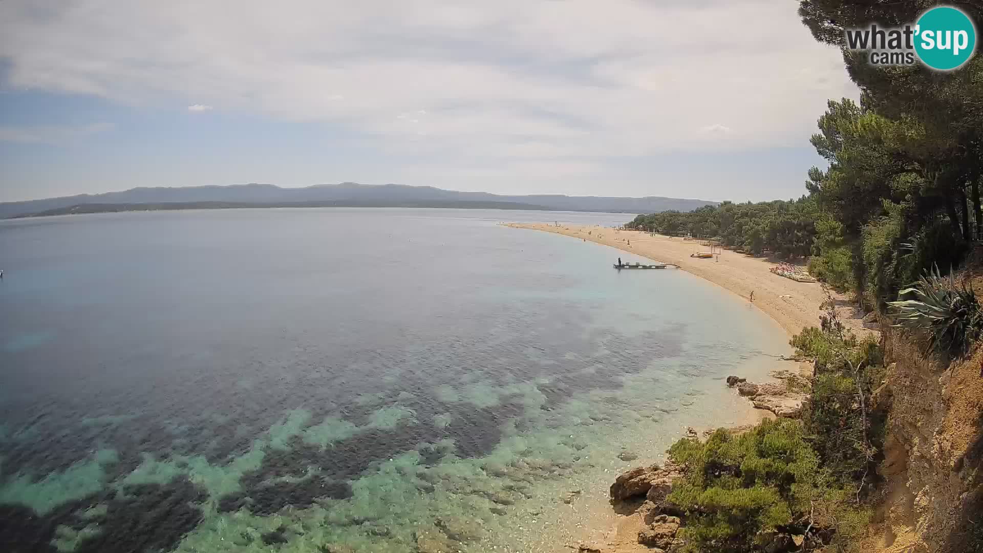 Webcam Zlatni Rat Bol – Liveblick vom berühmten Strand auf Brač