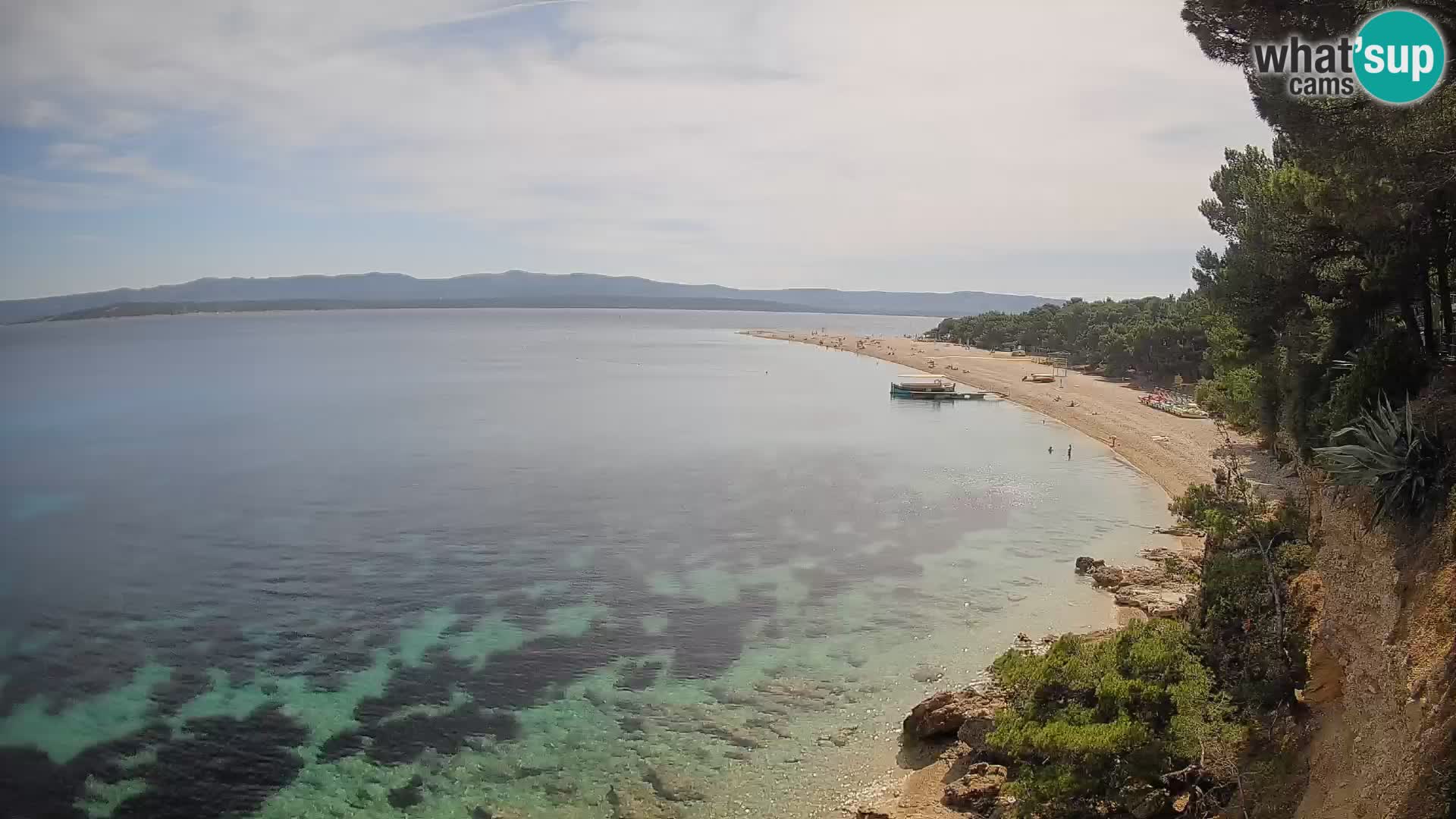 Webcam Zlatni Rat Bol – Liveblick vom berühmten Strand auf Brač