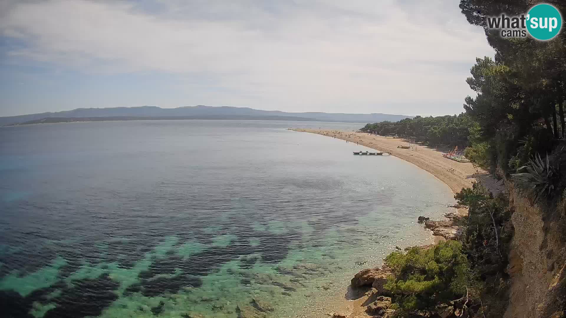 Spletna kamera Bol Zlatni Rat – Pogled v živo z otoka Brač