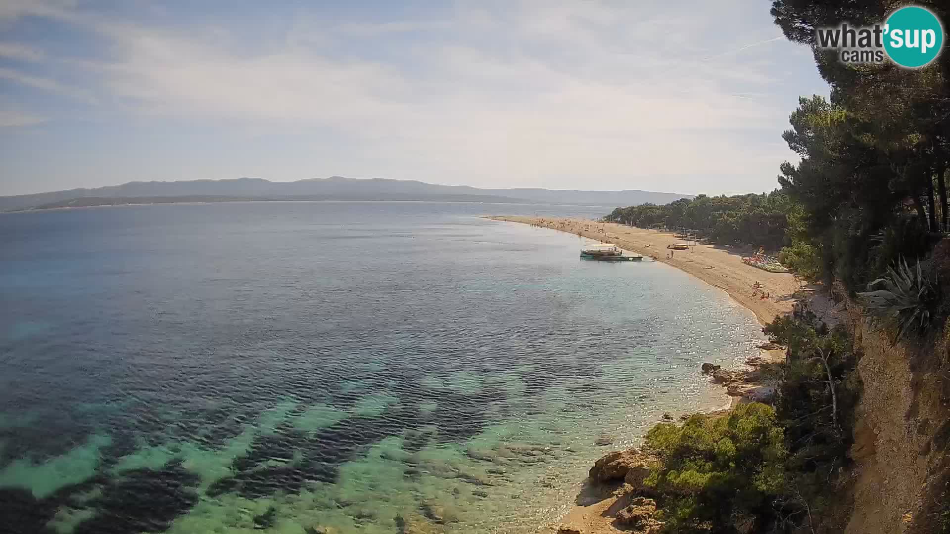 Webcam Bol Zlatni Rat – Vista en vivo desde la isla de Brač