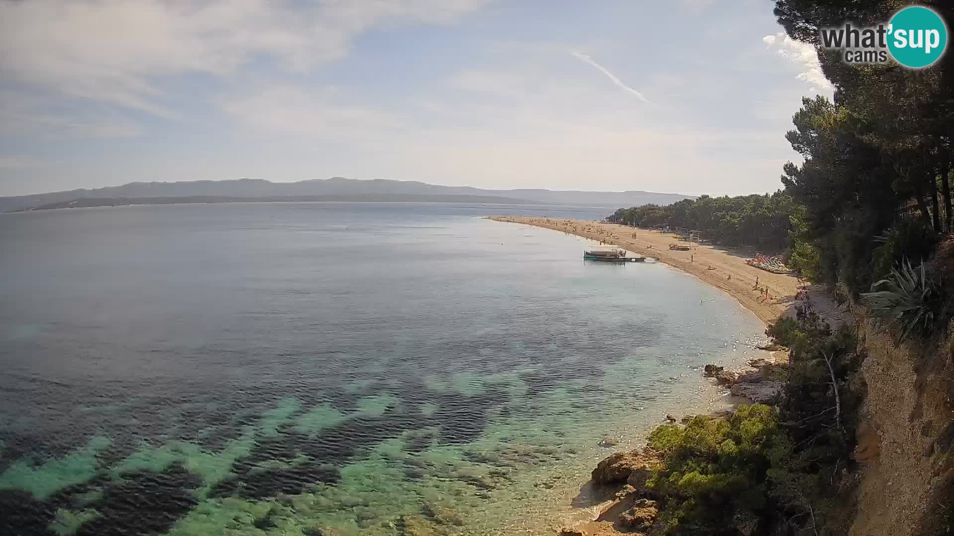 Webcam Bol Zlatni Rat – Vista en vivo desde la isla de Brač