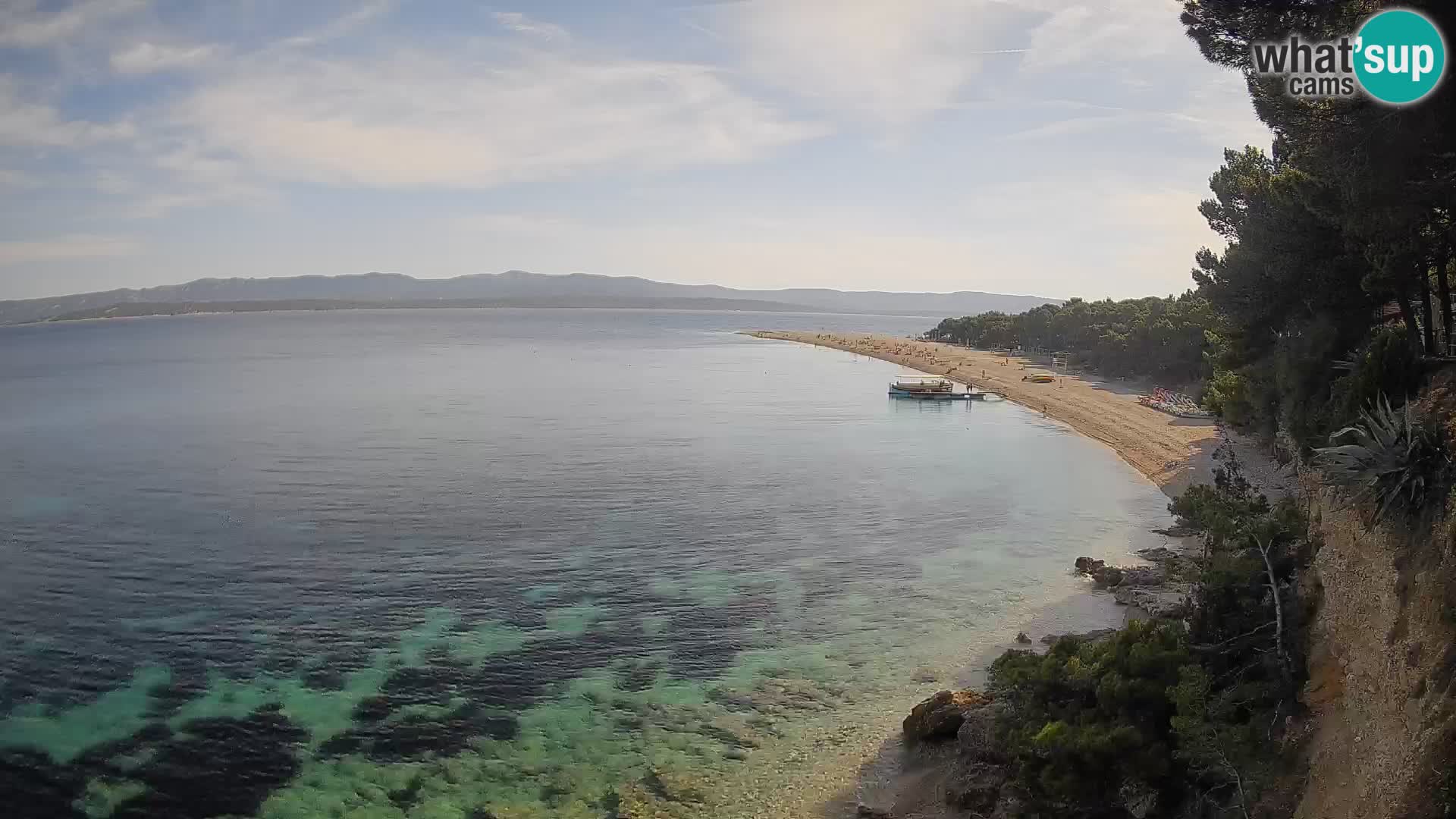 Webcam Zlatni Rat Bol – Liveblick vom berühmten Strand auf Brač