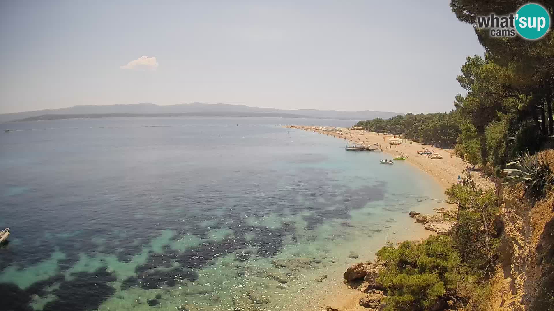 Webcam Bol Zlatni Rat – Vista en vivo desde la isla de Brač
