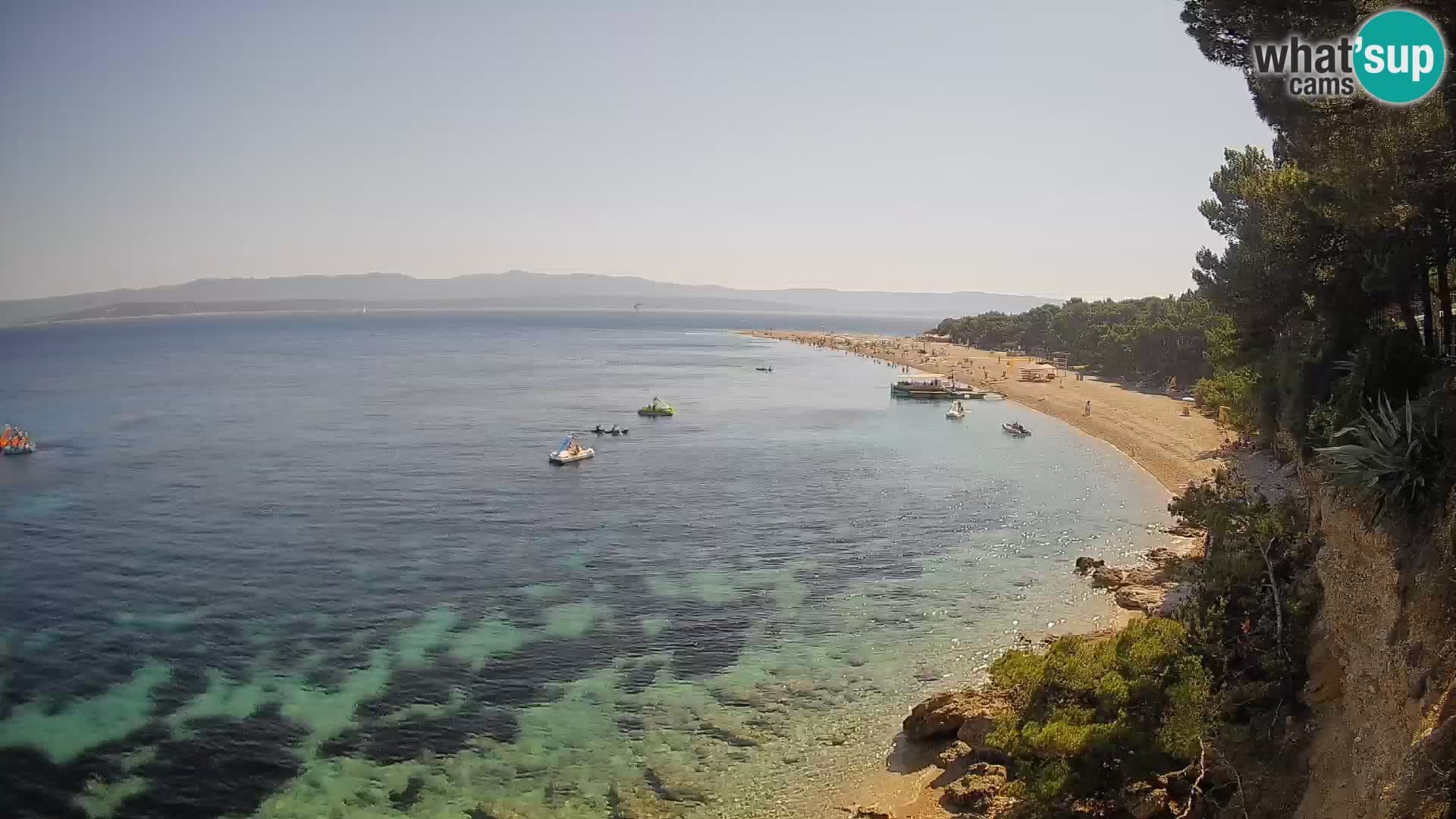 Webcam Bol Zlatni Rat – Vista en vivo desde la isla de Brač