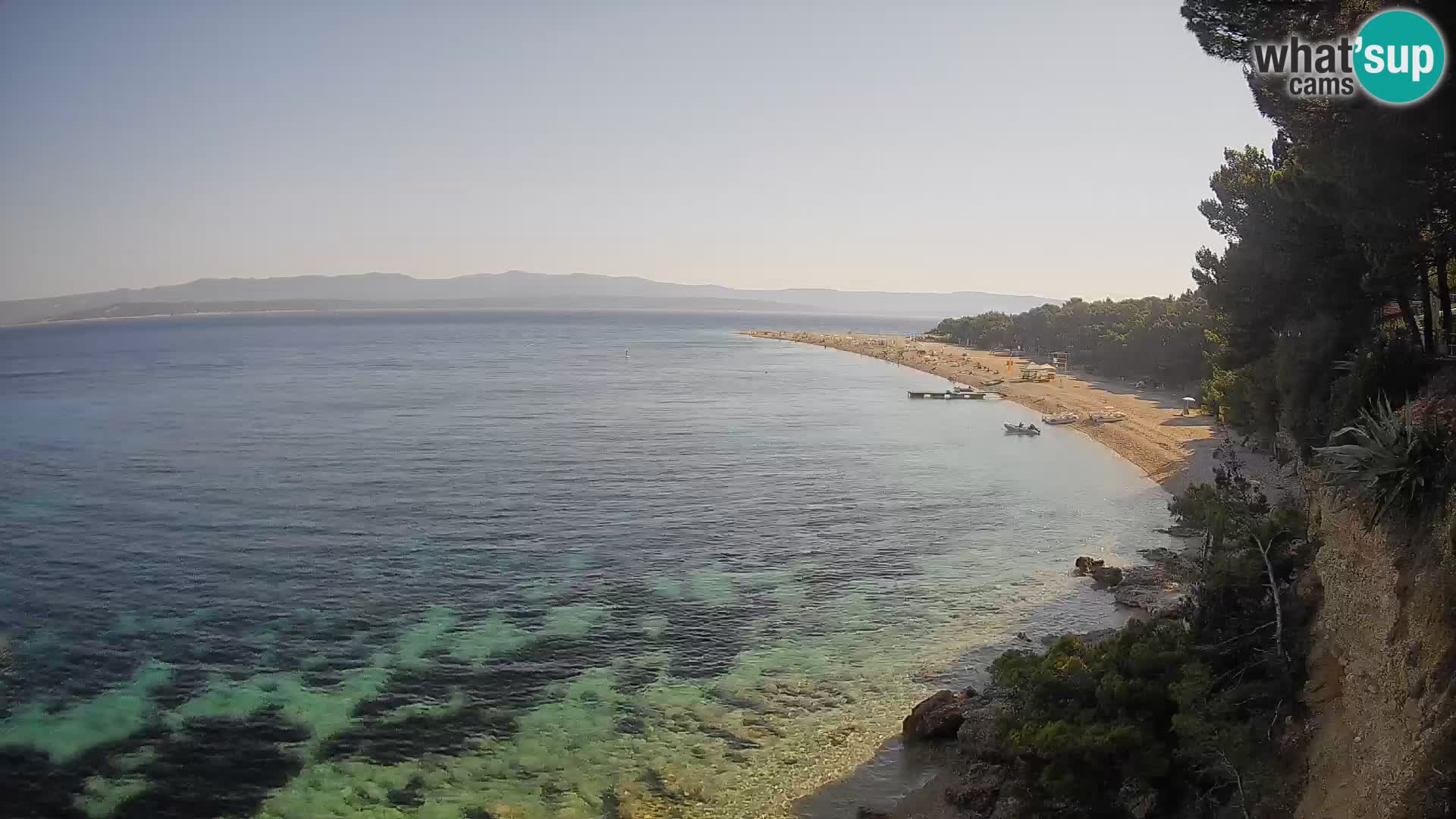Webcam Bol Zlatni Rat – Vista en vivo desde la isla de Brač