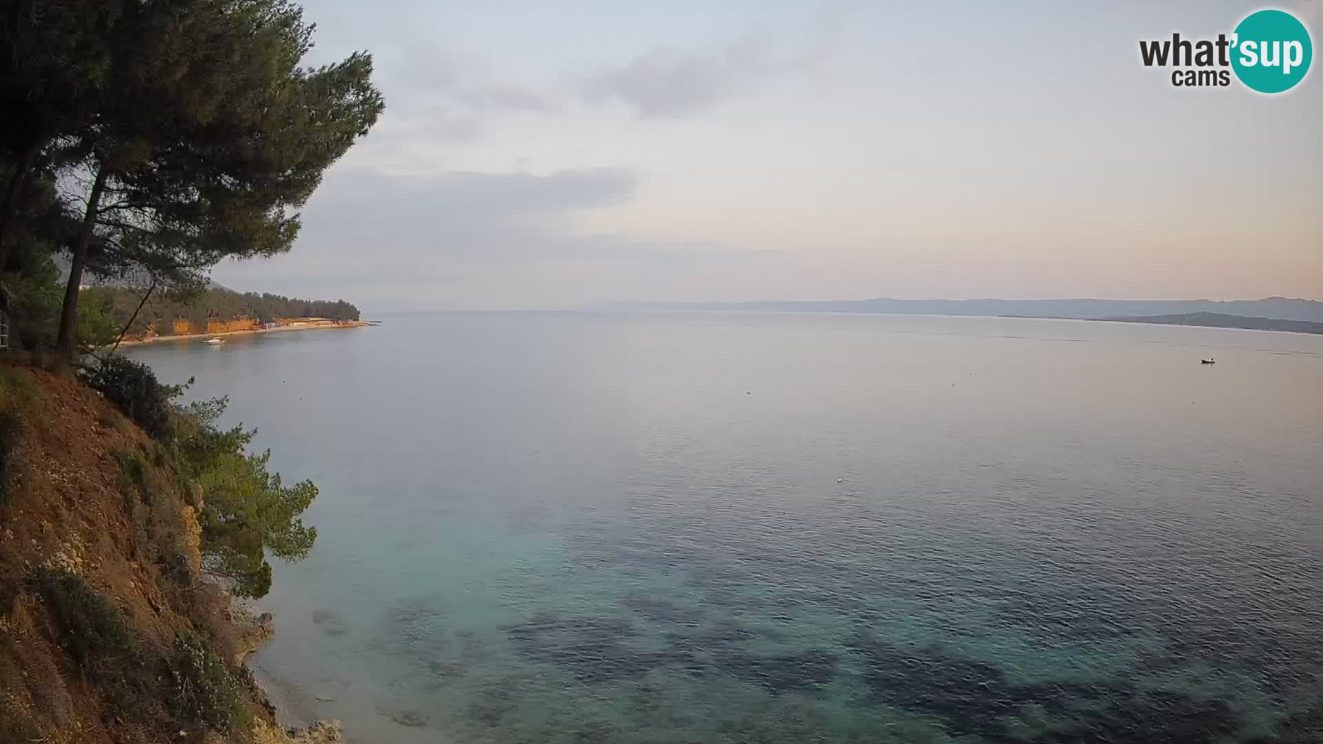 Spletna kamera Plaža Potočine Bol – Pogled v živo na plažo Borak, otok Brač