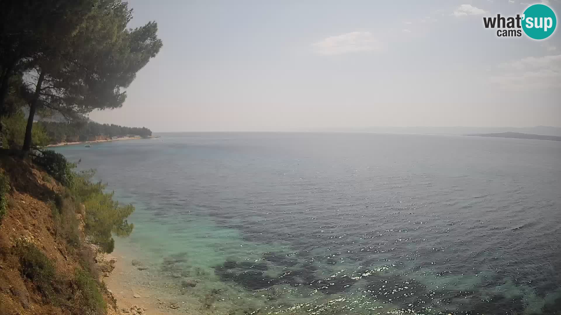 Webcam Spiaggia Potočine Bol – Vista live sulla spiaggia Borak, Isola di Brač