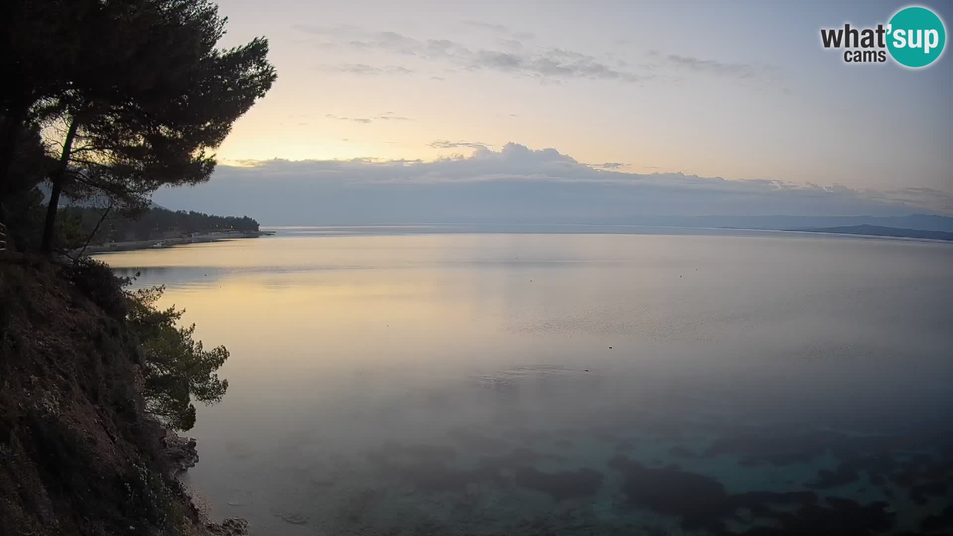 Webcam Spiaggia Potočine Bol – Vista live sulla spiaggia Borak, Isola di Brač