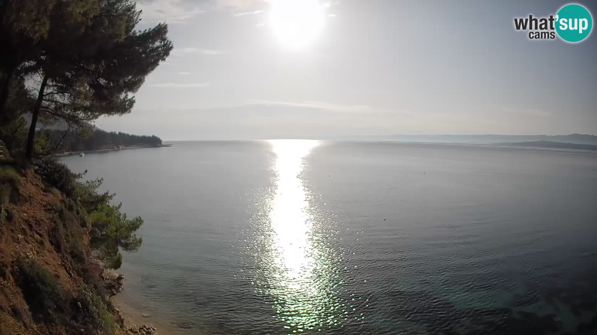 Spletna kamera Plaža Potočine Bol – Pogled v živo na plažo Borak, otok Brač