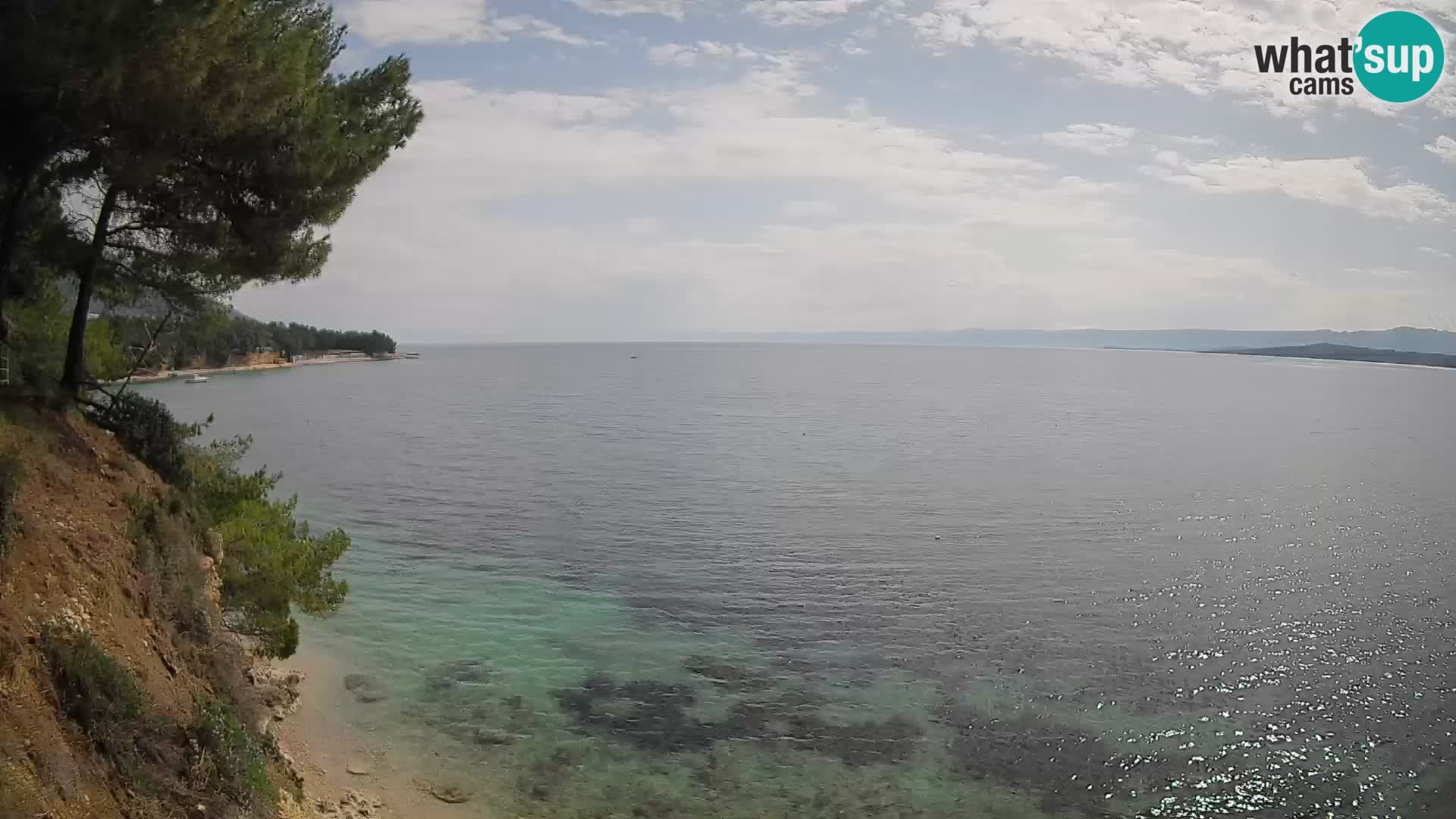 Webcam Spiaggia Potočine Bol – Vista live sulla spiaggia Borak, Isola di Brač