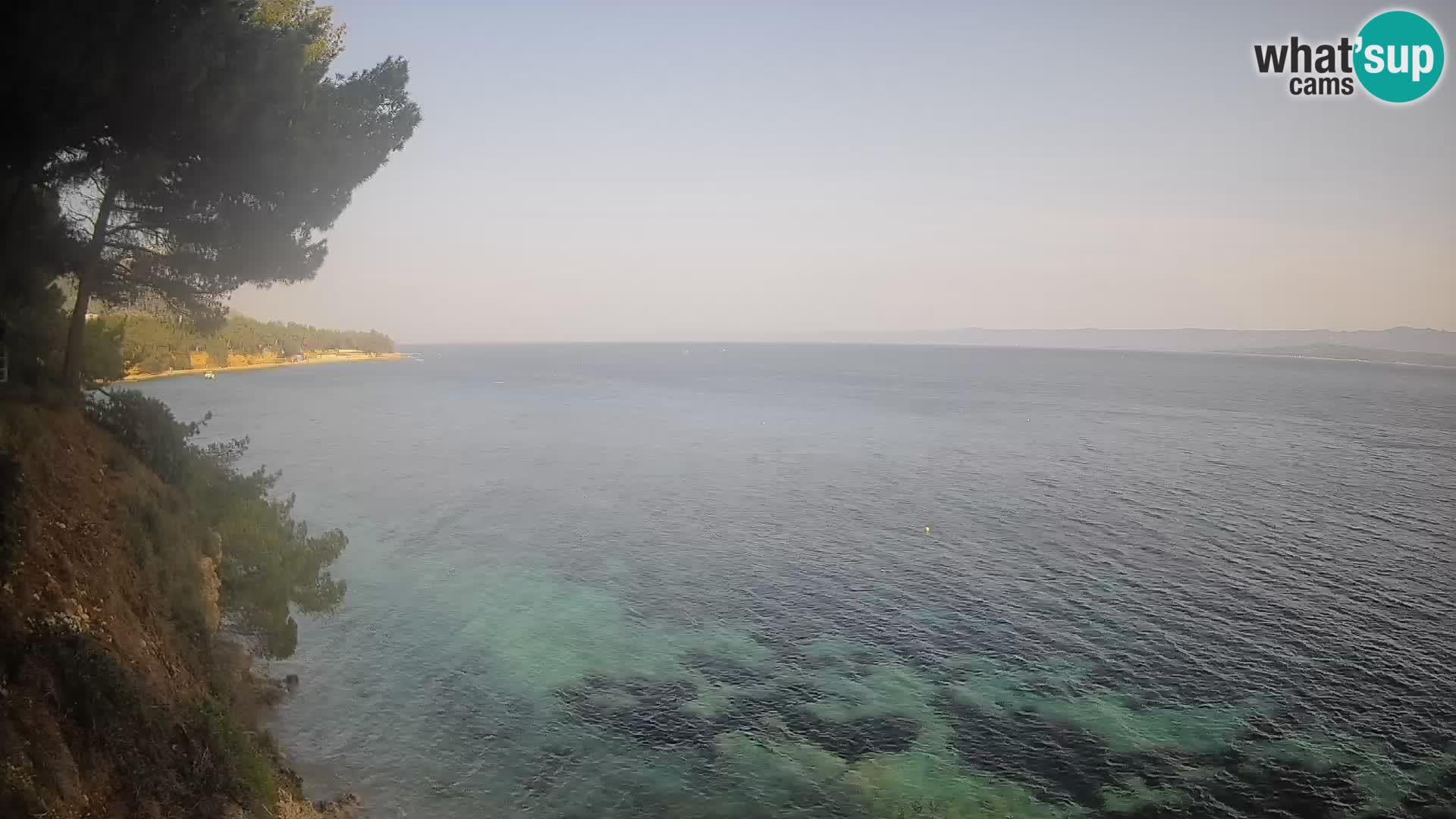 Webcam Spiaggia Potočine Bol – Vista live sulla spiaggia Borak, Isola di Brač