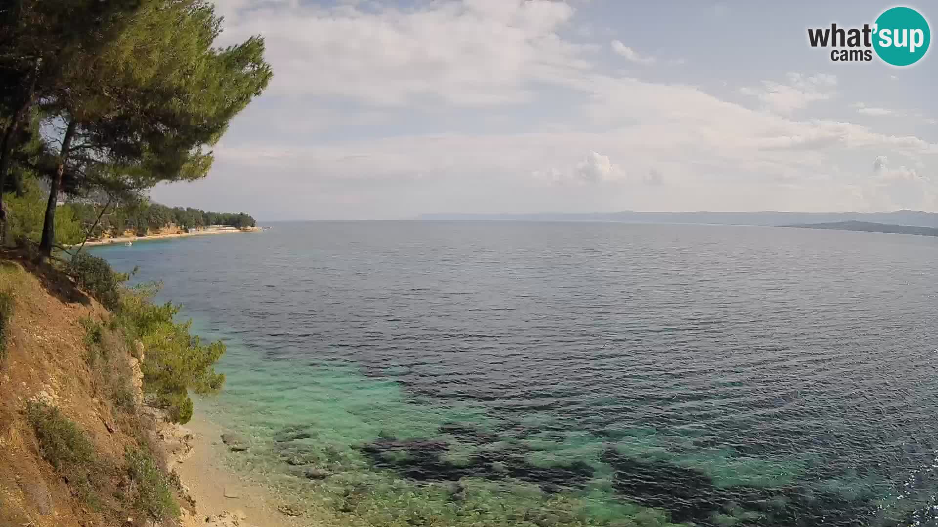 Webcam Spiaggia Potočine Bol – Vista live sulla spiaggia Borak, Isola di Brač