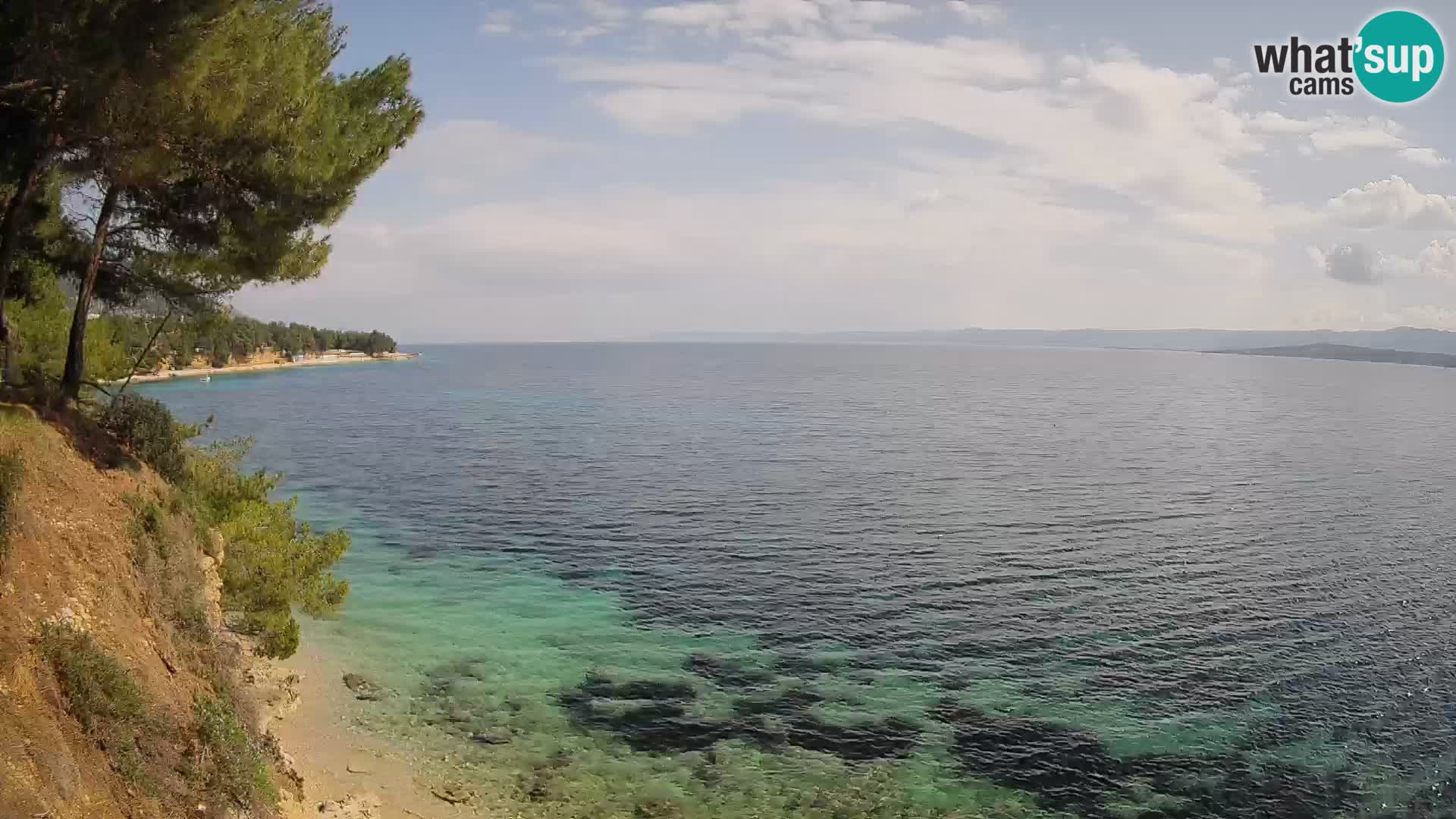 Webcam Spiaggia Potočine Bol – Vista live sulla spiaggia Borak, Isola di Brač