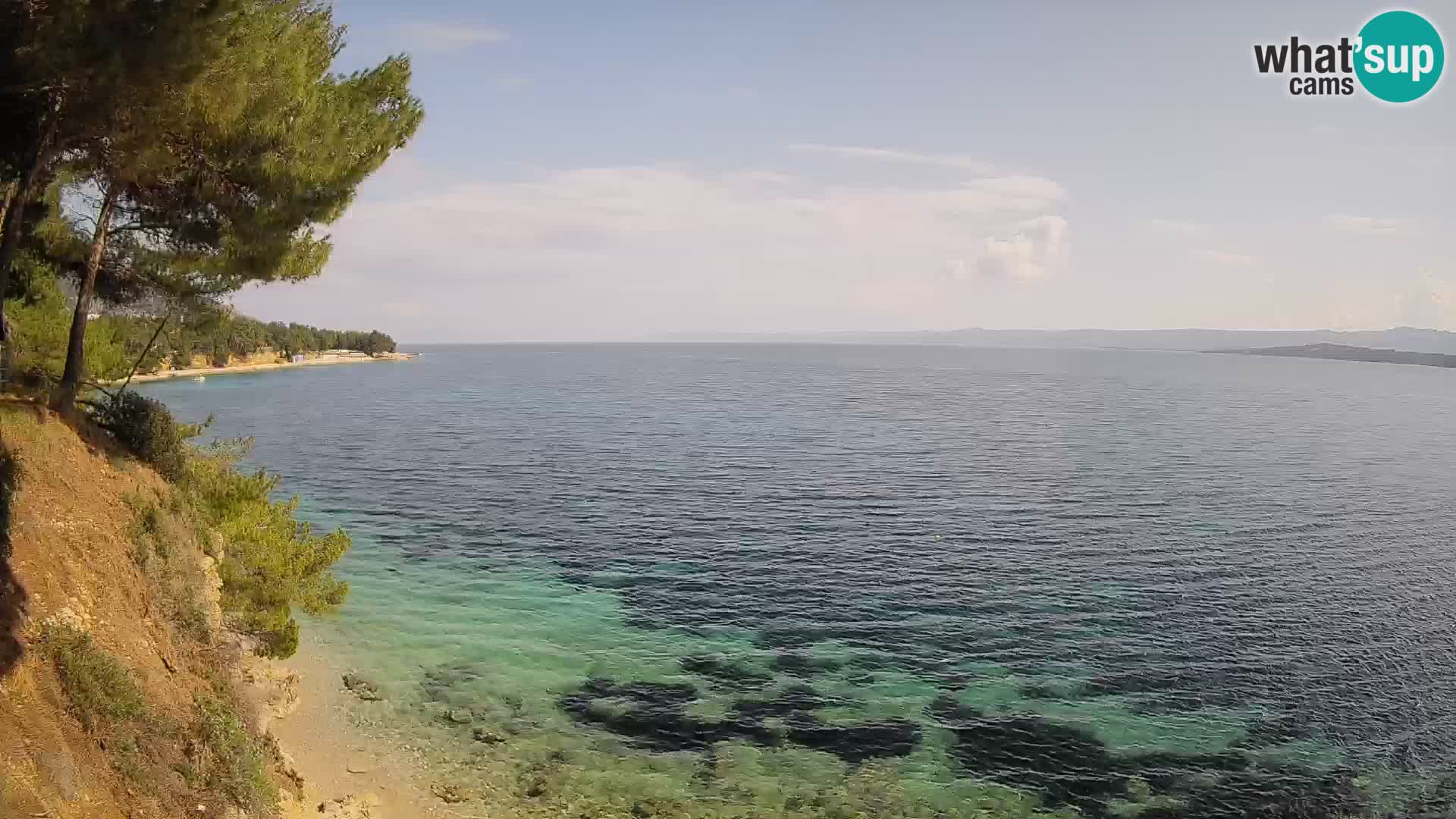 Webcam Spiaggia Potočine Bol – Vista live sulla spiaggia Borak, Isola di Brač