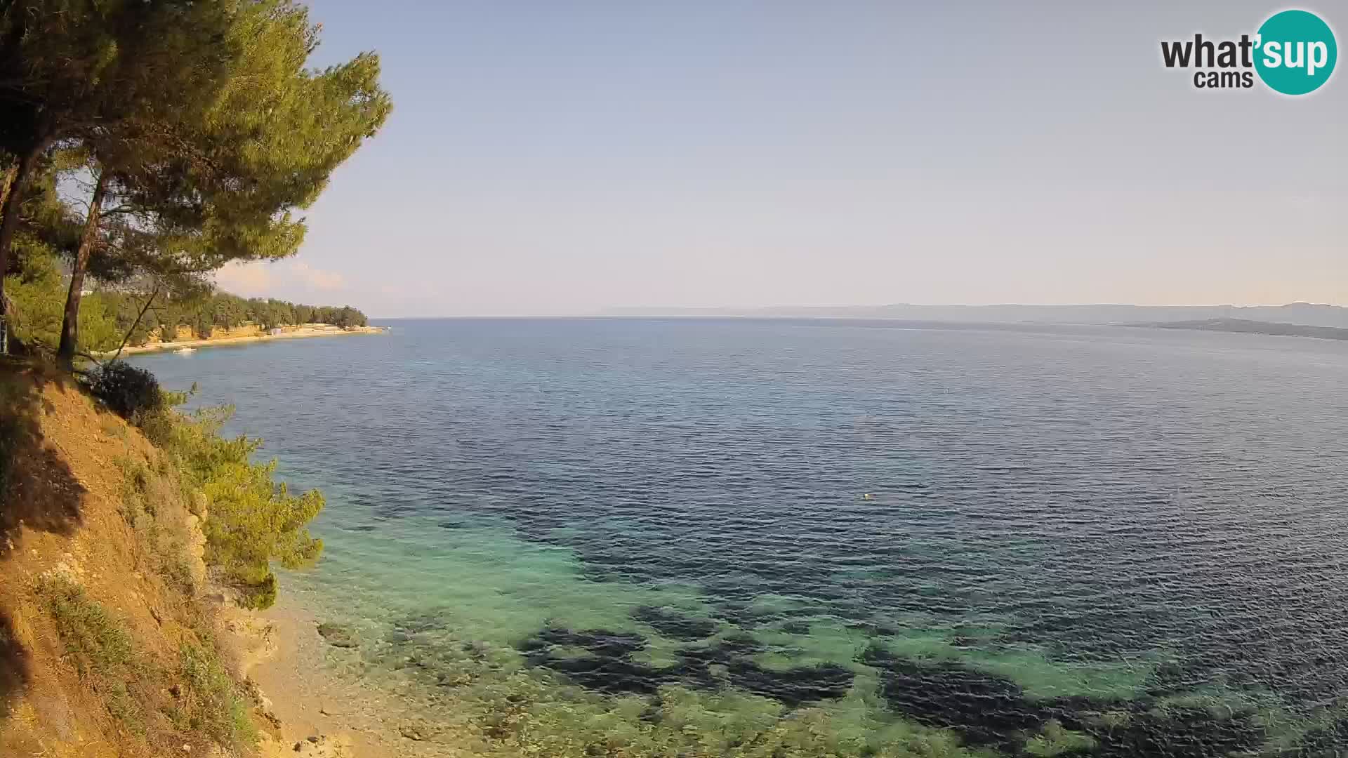 Web kamera Potočine Bol – Pogled uživo na plažu Borak, otok Brač