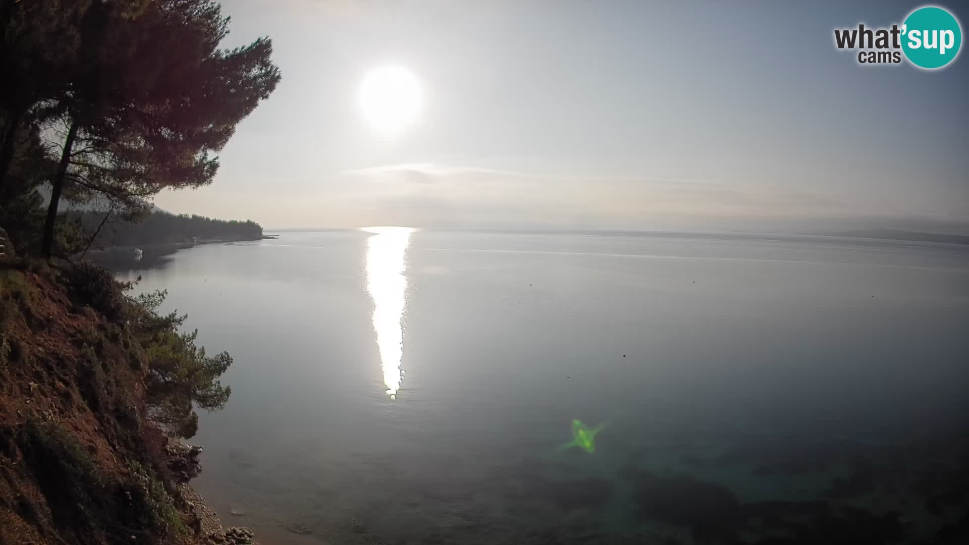 Webcam Spiaggia Potočine Bol – Vista live sulla spiaggia Borak, Isola di Brač