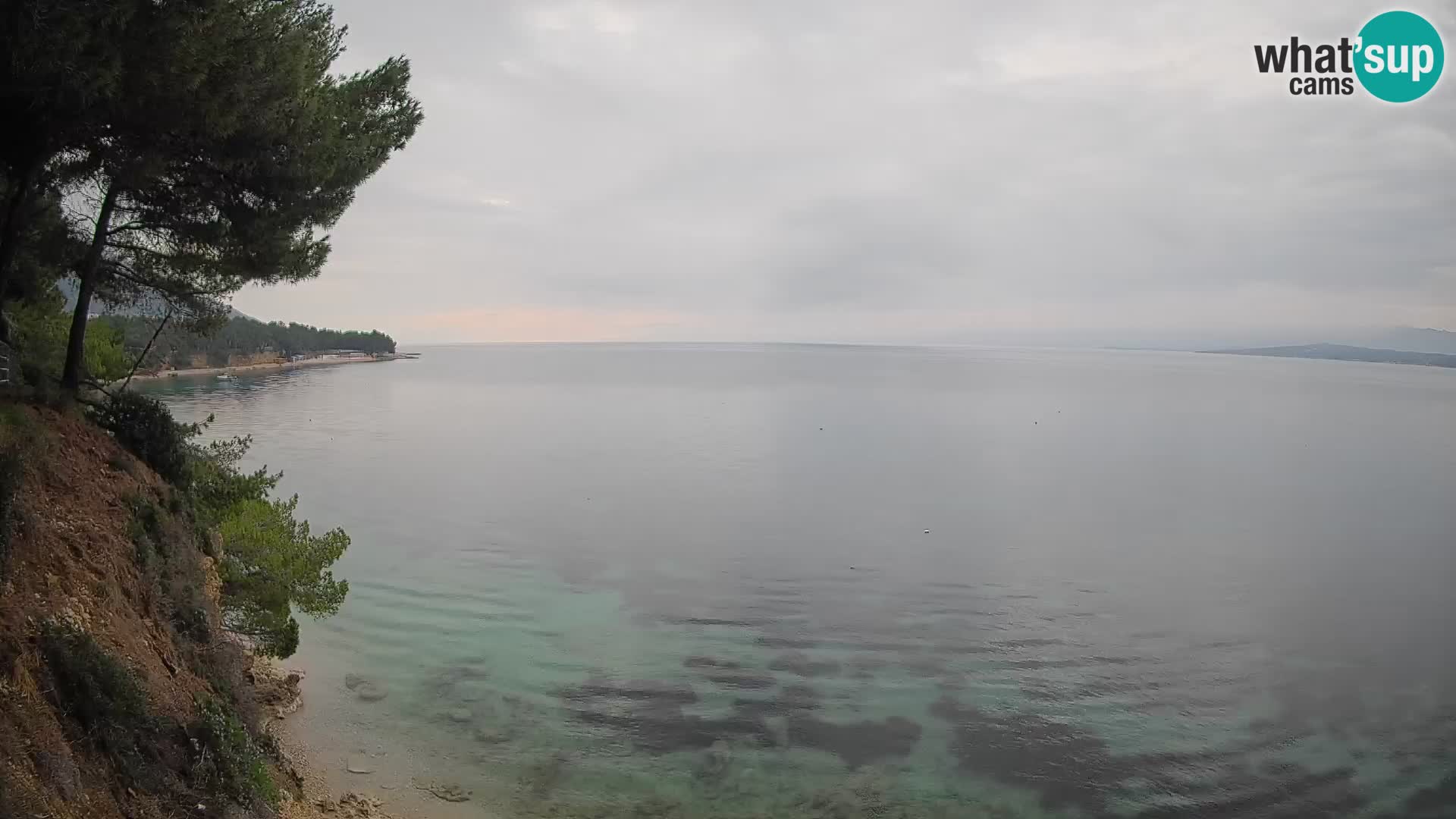 Spletna kamera Plaža Potočine Bol – Pogled v živo na plažo Borak, otok Brač
