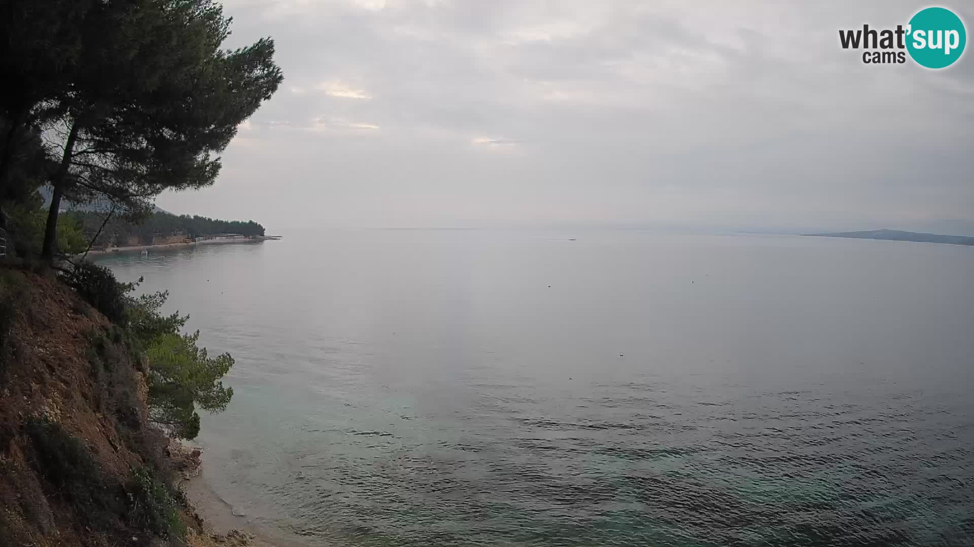 Spletna kamera Plaža Potočine Bol – Pogled v živo na plažo Borak, otok Brač