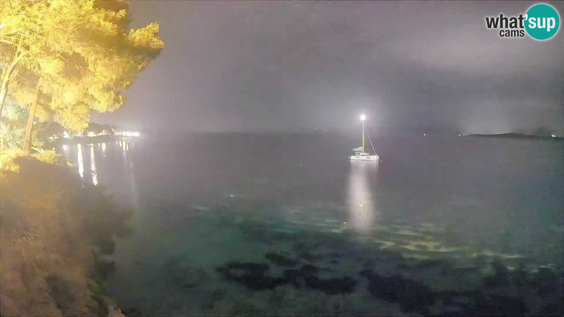 Webcam Spiaggia Potočine Bol – Vista live sulla spiaggia Borak, Isola di Brač