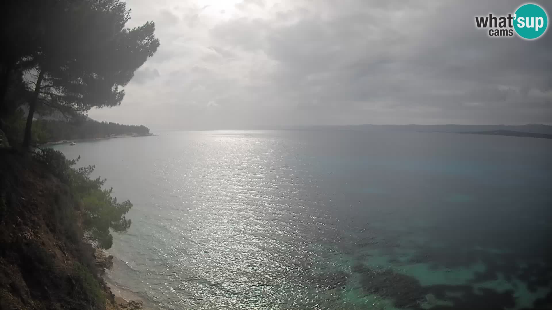 Webcam Spiaggia Potočine Bol – Vista live sulla spiaggia Borak, Isola di Brač