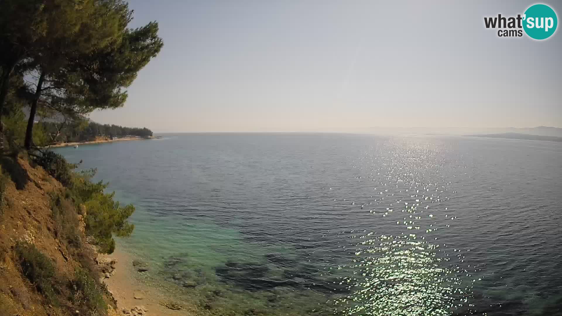 Webcam Spiaggia Potočine Bol – Vista live sulla spiaggia Borak, Isola di Brač