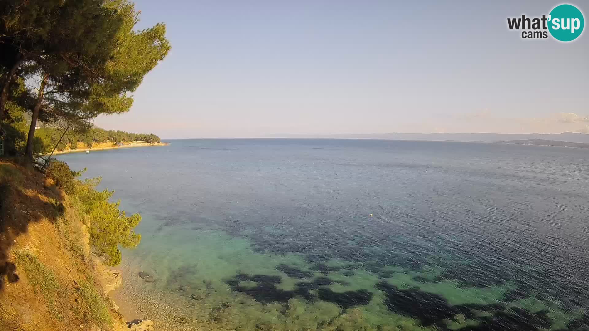 Webcam Spiaggia Potočine Bol – Vista live sulla spiaggia Borak, Isola di Brač