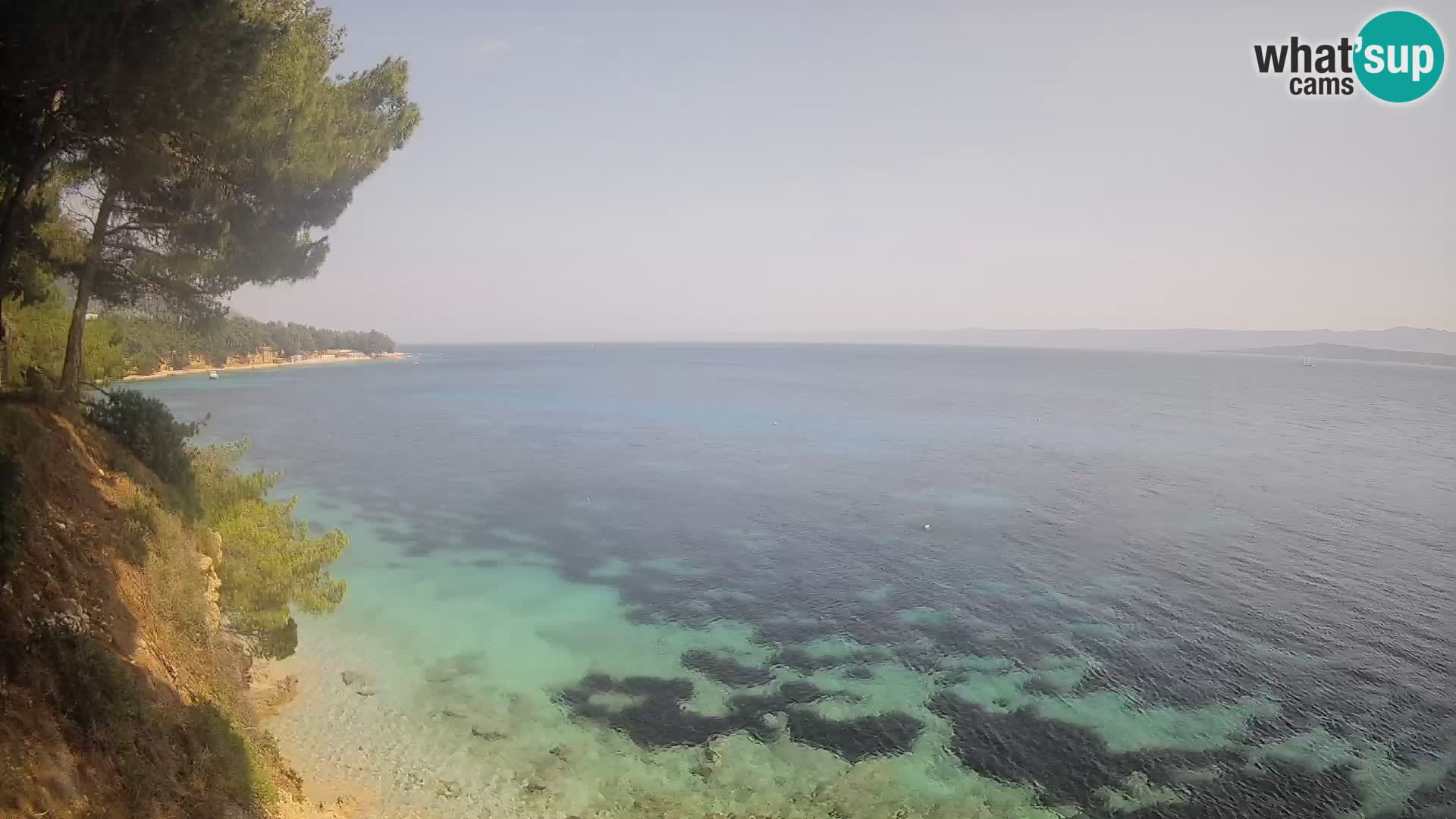 Web kamera Potočine Bol – Pogled uživo na plažu Borak, otok Brač