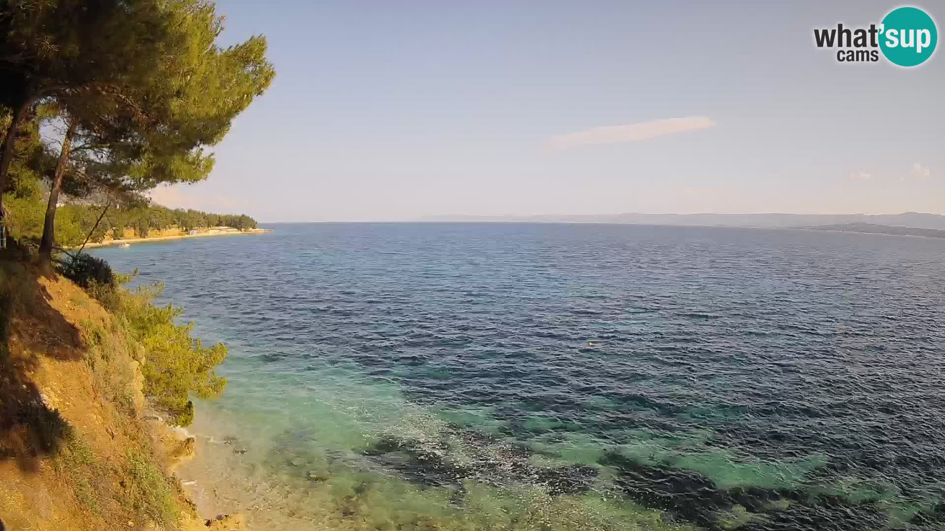 Webcam Spiaggia Potočine Bol – Vista live sulla spiaggia Borak, Isola di Brač
