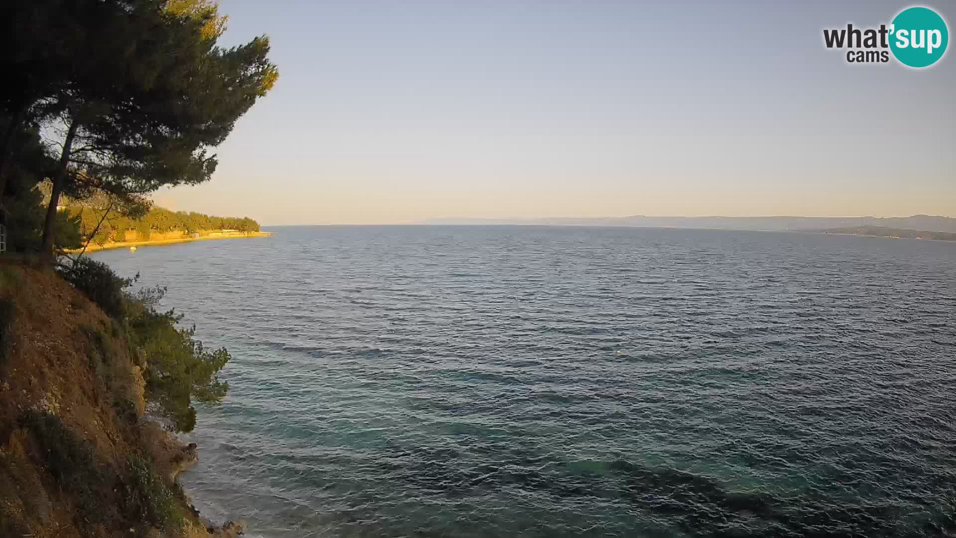 Spletna kamera Plaža Potočine Bol – Pogled v živo na plažo Borak, otok Brač